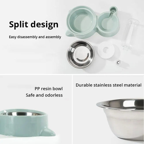 EasyFlow Gravity Pet Water Dispenser & food bowl